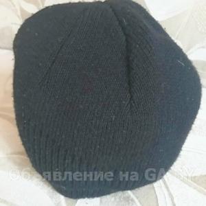 Продам Вязаная шапочка черного цвета 2-слойная