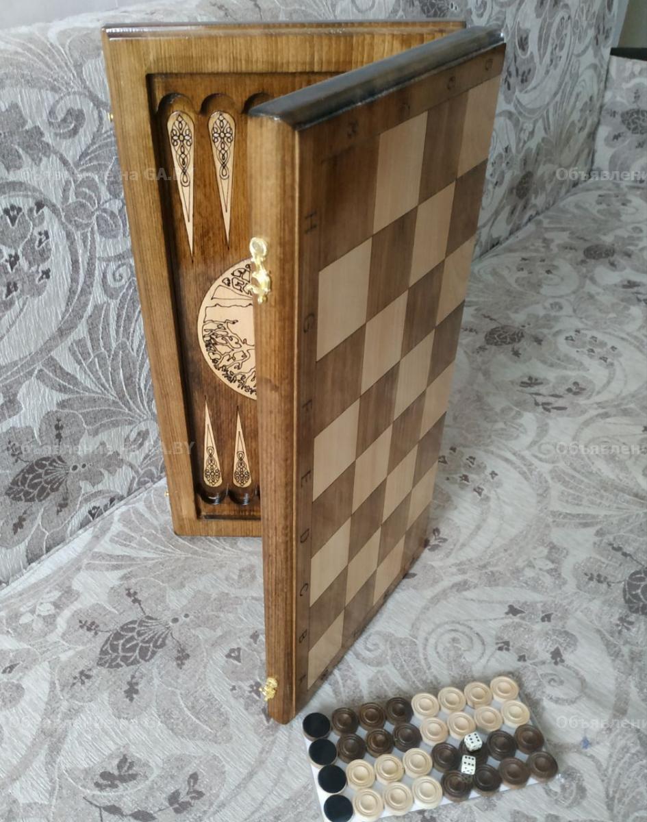 Продам Нарды  шахматы из нат.  дерева  ручной работы  50 х 50 см - GA.BY