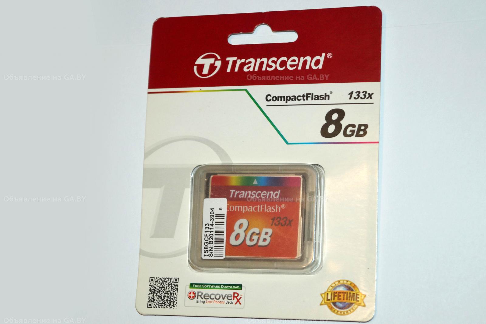 Продам Карта памяти Compact Flash 8Gb Transcend - GA.BY