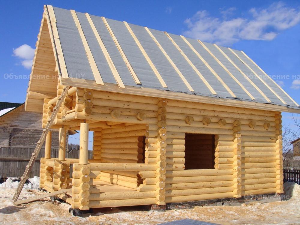 Выполню Строительство Домов-Бань из бревна и бруса недорого - GA.BY